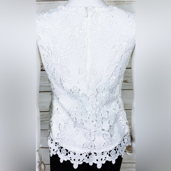 H&M White Sleeveless Embellished Blouse - Picture 4 of 10